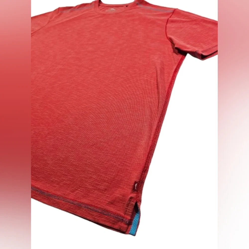 Tommy‎ Bahama Shirt Mens Medium Red Tencel Lyocell Short Sleeve Ventilated